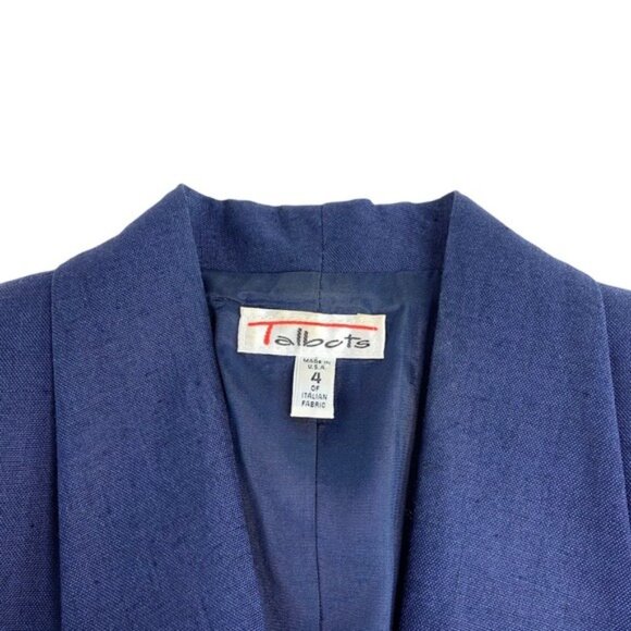 Talbots Nautical Navy Blue Double Breasted Blazer - Picture 4 of 5
